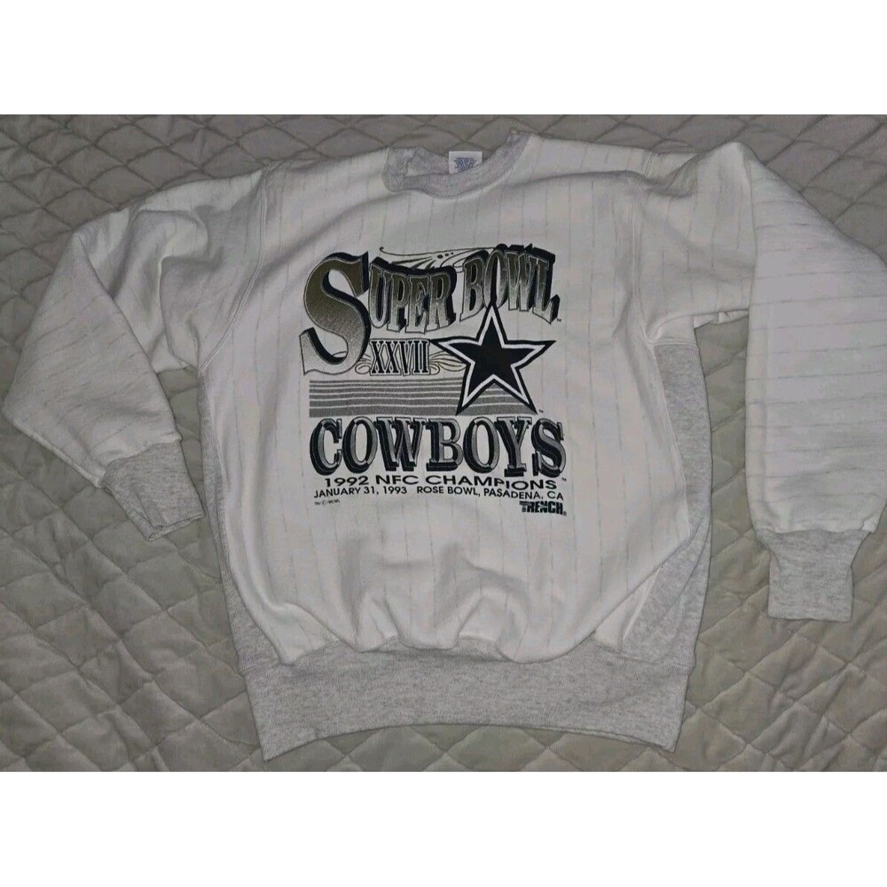 Vintage 1993 SUPER BOWL DALLAS COWBOYS NFL Sweatshirt Sweater SZ XL Made in USA